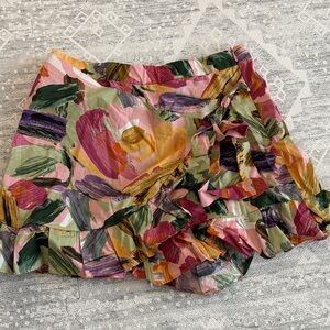 Zara Multicolor Floral Skirt